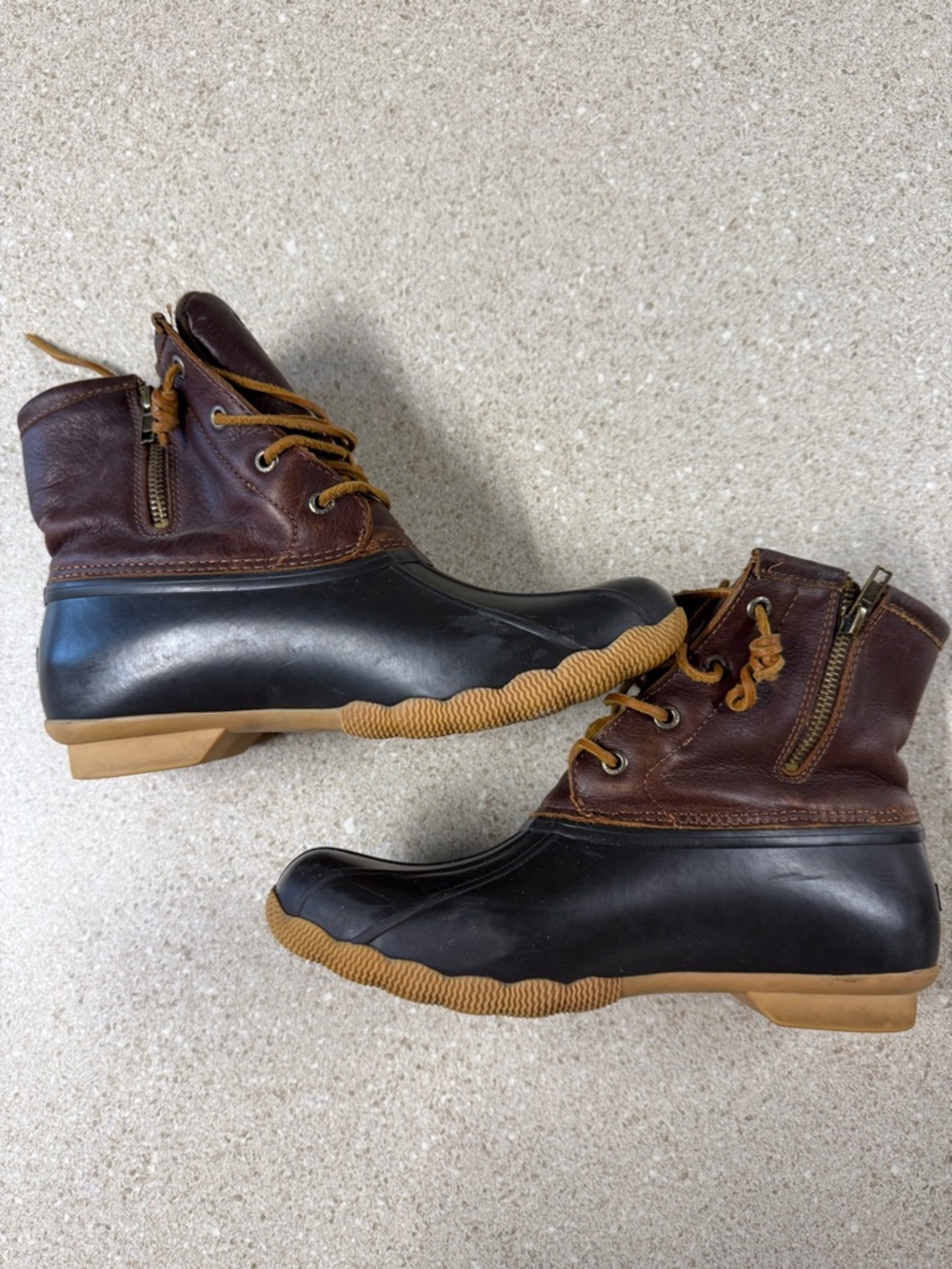 Sperry Women’s Brown and Black Waterproof Duck Boots